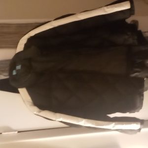 Black puff winter cold quilted jacket